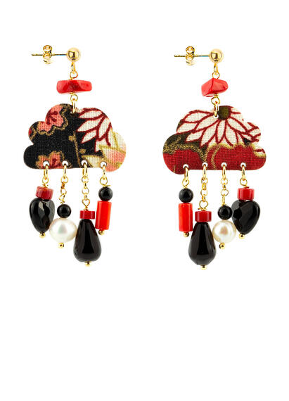 Orecchini Kaguya Nuvola Corallo - Lebole Maison