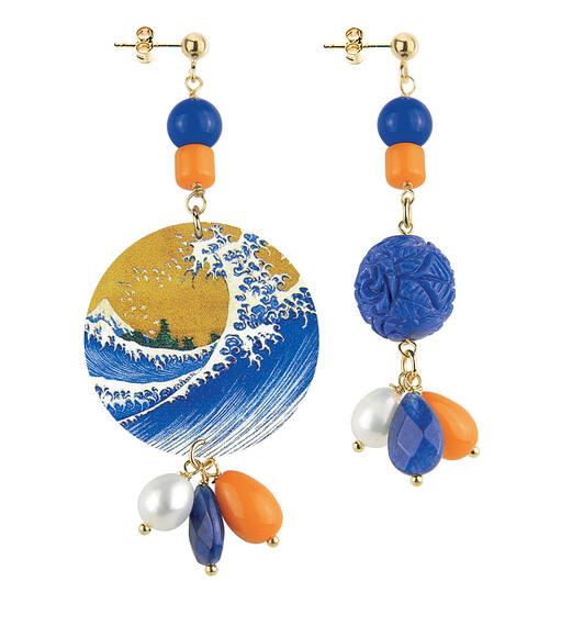 Orecchini Circle Classico Onda Blu - Lebole Maison