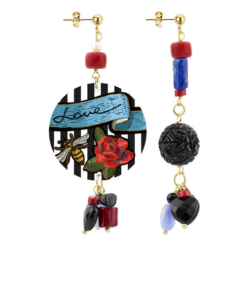 Classic Love Ruby Circle Earrings - Lebole Maison