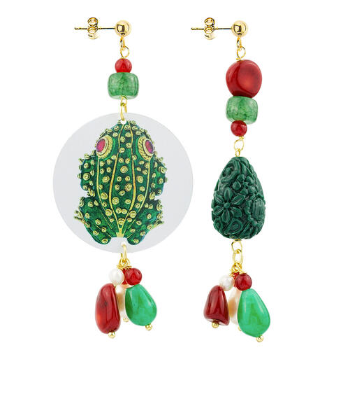 Orecchini Circle Classico Rana Rubino - Lebole Maison