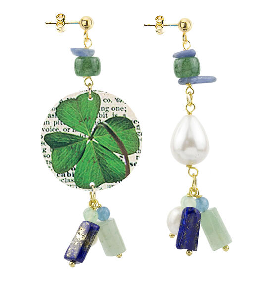 Orecchini Circle Piccolo Quadrifoglio Perla - Lebole Maison