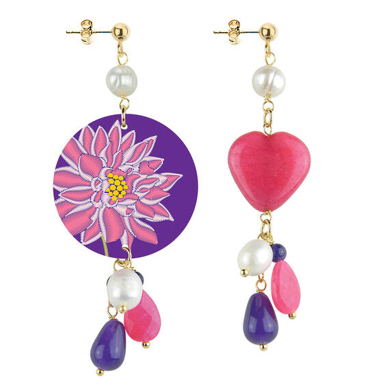 Orecchini Circle Piccolo Fiore Perla - Lebole Maison