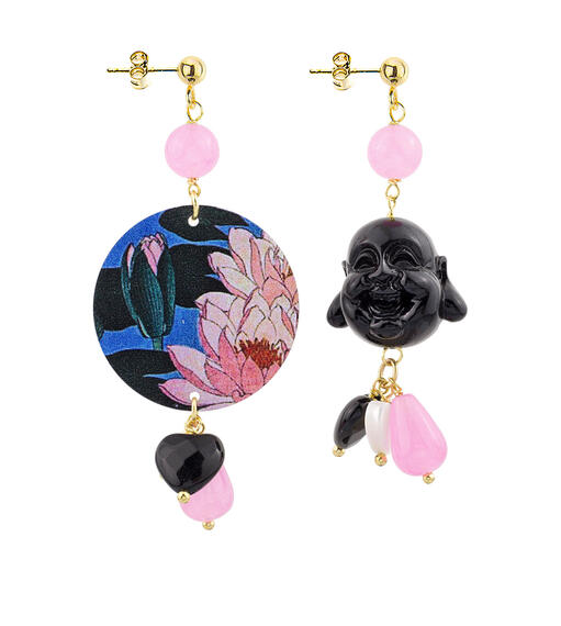 Orecchini Circle Piccolo Ninfea Rosa - Lebole Maison
