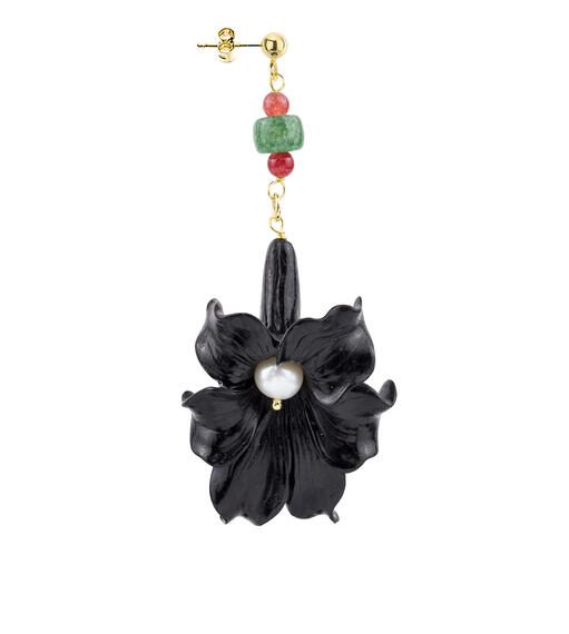 Orecchino Fiore Nero - Lebole Maison