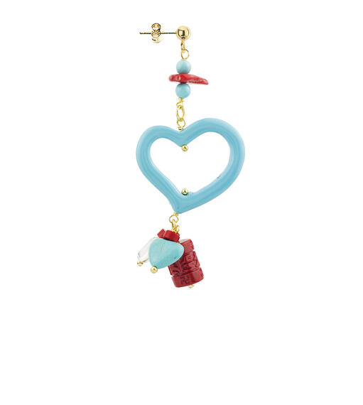 Orecchino Cuore Turchese - Lebole Maison