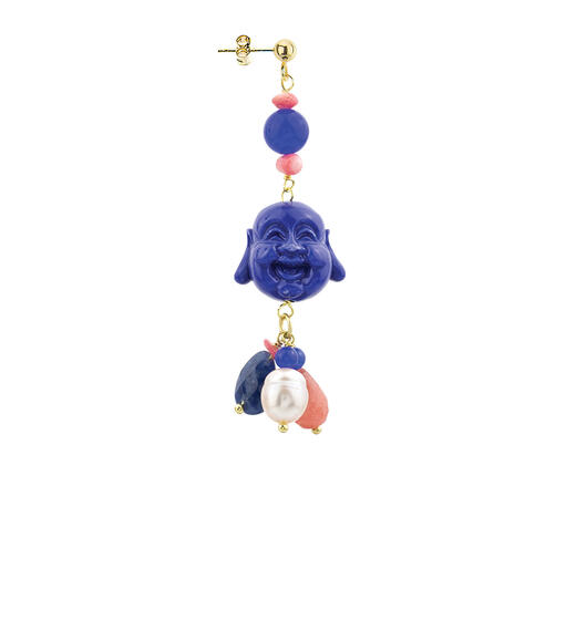 Orecchino Buddha Blu - Lebole Maison