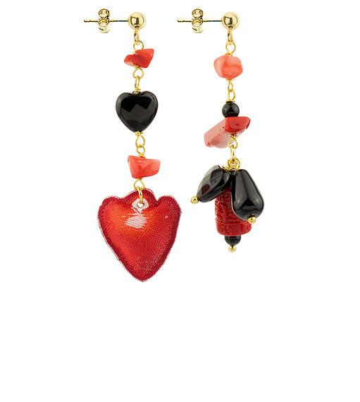 Orecchini Shape Cuore Rubino - Lebole Maison