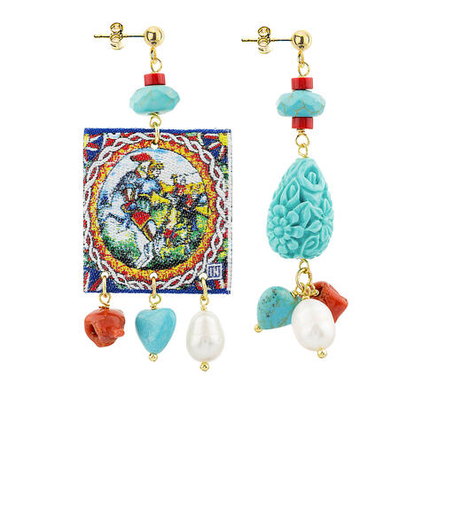 Orecchini Tag Cavaliere Turchese - Lebole Maison