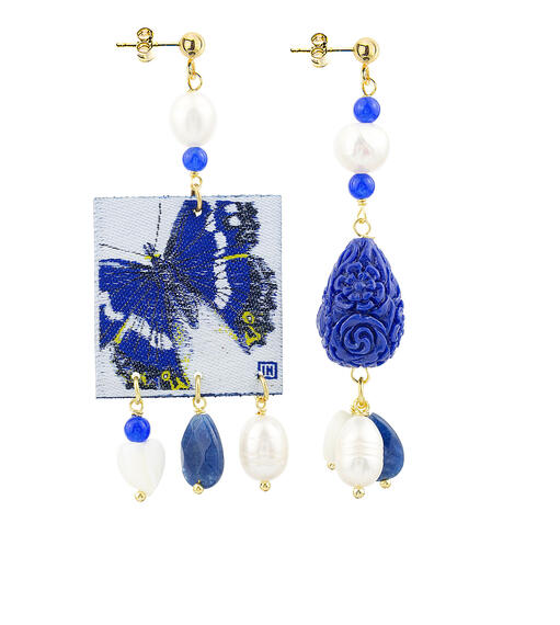 Orecchini Tag Farfalla Perla - Lebole Maison