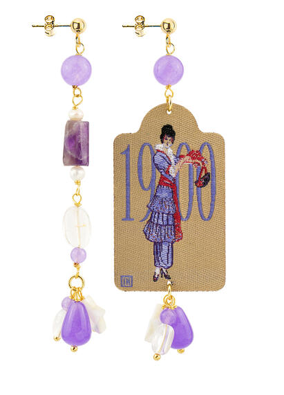 Orecchini Tag Moda 1900 Lilla - Lebole Maison