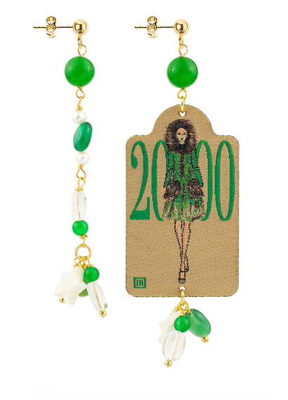 Orecchini Tag Moda 2000 Verde - Lebole Maison