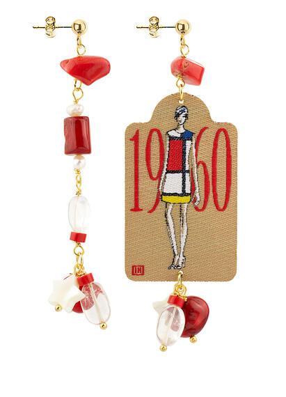 Orecchini Tag Moda 1960 Rubino - Lebole Maison