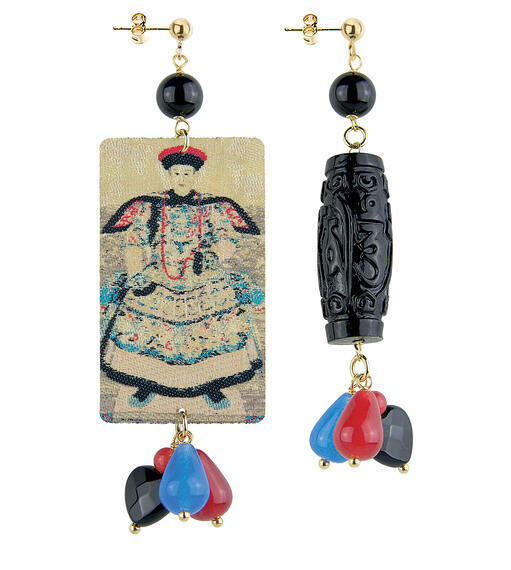 Orecchini Tag Dignitario Nero - Lebole Maison