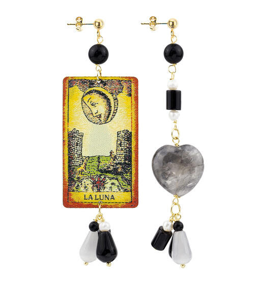 Orecchini Tag Luna Nero - Lebole Maison