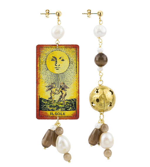 Orecchini Tag Sole Perla - Lebole Maison