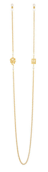 Catena Per Occhiali Drago Ottone Perla - Lebole Maison