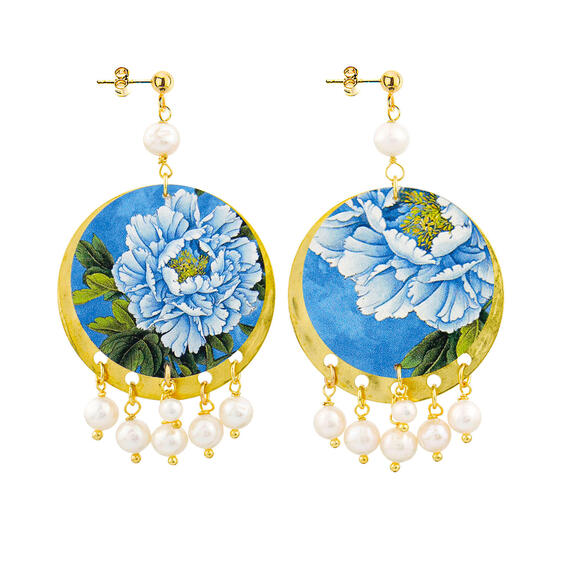 Orecchini Fiore Bianco Classico Perla - Lebole Maison
