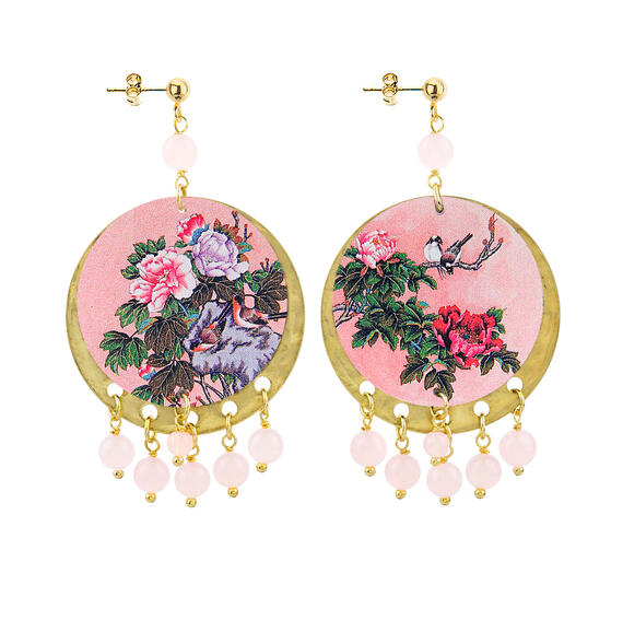 Orecchini Ramo Fiori Classico Rosa - Lebole Maison