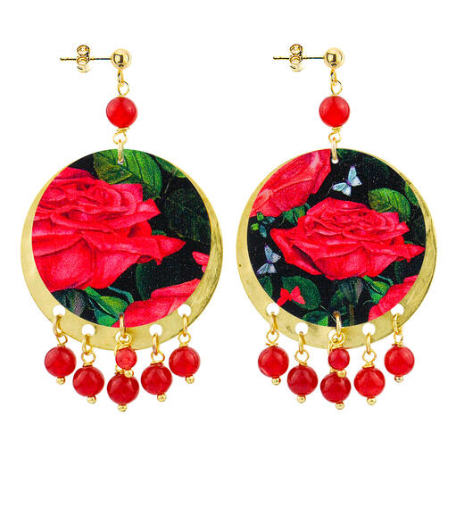 Orecchini Fiori Classico Rubino - Lebole Maison