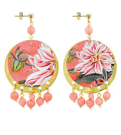 Orecchini Fiori Classico Rosa Sfumato - Lebole Maison
