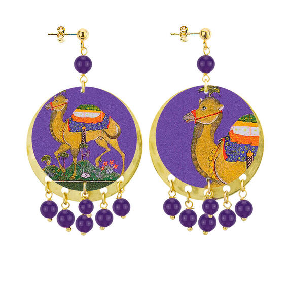 Orecchini Cammelli Classico Viola - Lebole Maison