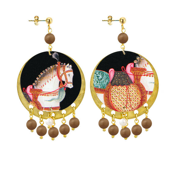 Orecchini Cavallo Classico Marrone - Lebole Maison