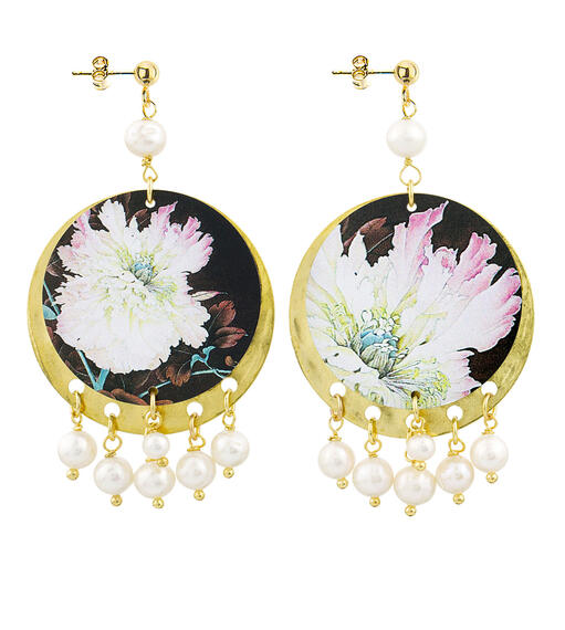Orecchini Fiori Bianco Perla - Lebole Maison