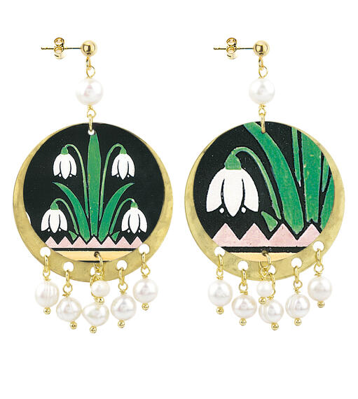 Orecchini Mughetti Deco' Classico Perla - Lebole Maison