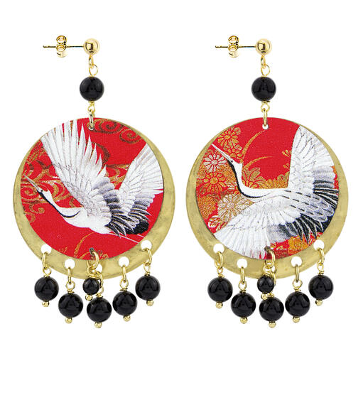 Orecchini Airone Classico Nero - Lebole Maison