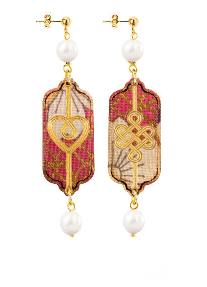 Orecchini Cuore E Infinito Mini Perla - Lebole Maison