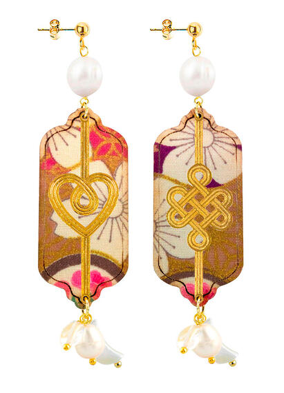 Orecchini Cuore E Infinito Perla - Lebole Maison