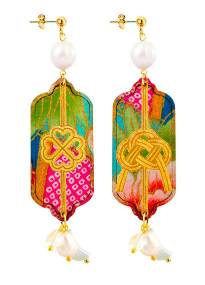 Orecchini Quadrifoglio E Nodo Perla - Lebole Maison