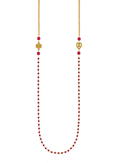 Collana Lunga Infinito E Cuore Rosario Rubino - Lebole Maison