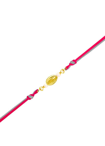 Bracciale Conchiglia Rosso E Grigio - Lebole Maison