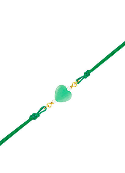 Bracciale Cuore Verde Giada Verde - Lebole Maison