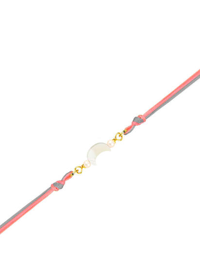 Bracciale Luna Grigio E Rosa - Lebole Maison