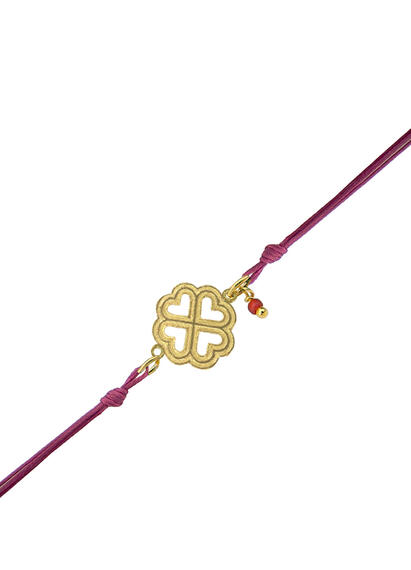 Bracciale Quadrifoglio Filo Fucsia - Lebole Maison