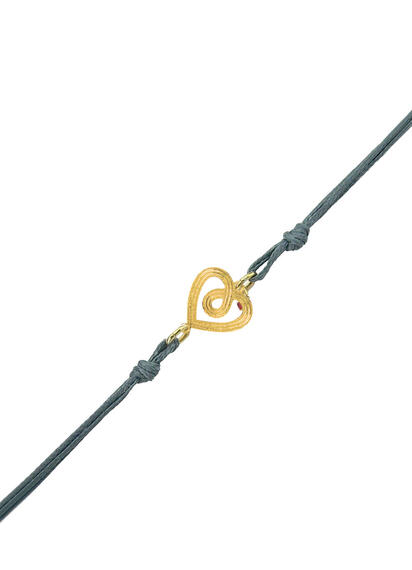 Bracciale Cuore Filo Grigio - Lebole Maison