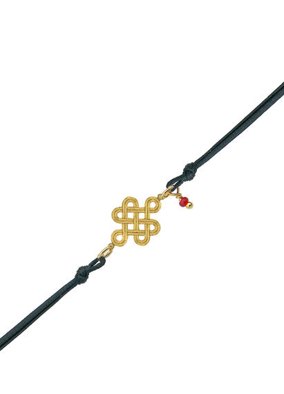 Bracciale Infinito Filo Nero - Lebole Maison