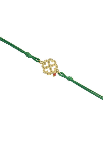 Bracciale Quadrifoglio Filo Verde - Lebole Maison