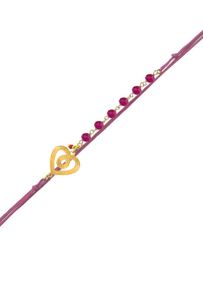 Bracciale Infinito Rosario Fucsia Filo Fucsia - Lebole Maison