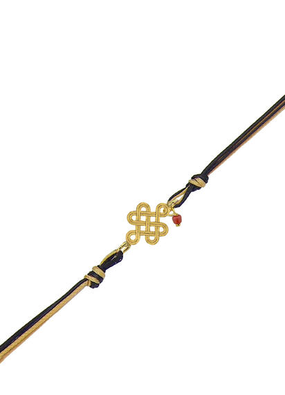 Bracciale Infinito Filo Beige E Nero - Lebole Maison