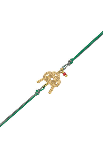 Bracciale Nodo Filo Grigio E Turchese - Lebole Maison