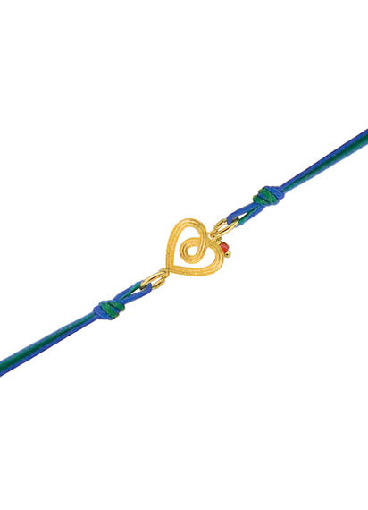 Bracciale Cuore Filo Verde E Blu - Lebole Maison