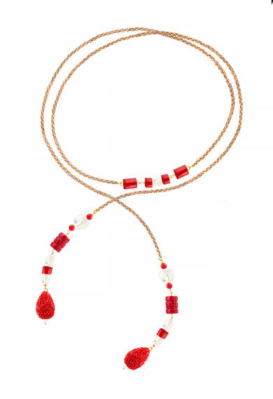 Collana Catena Pietre Rubino - Lebole Maison