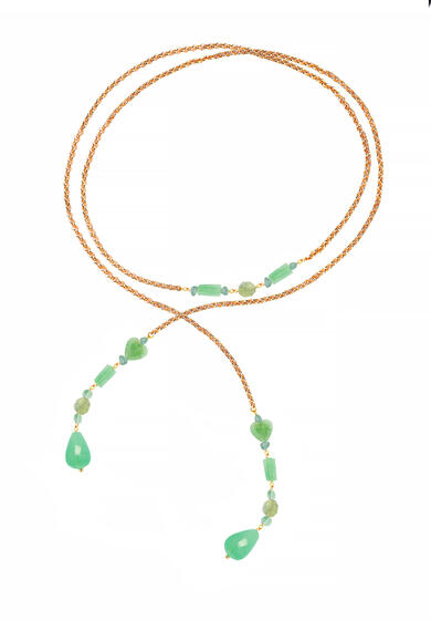 Collana Catena Pietre Verde Giada - Lebole Maison