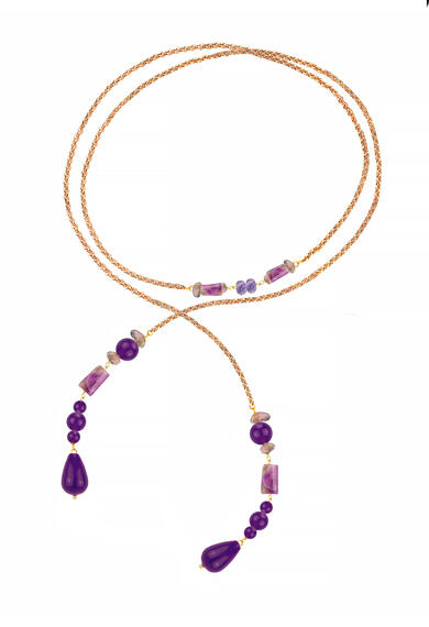 Collana Catena Pietre Viola - Lebole Maison