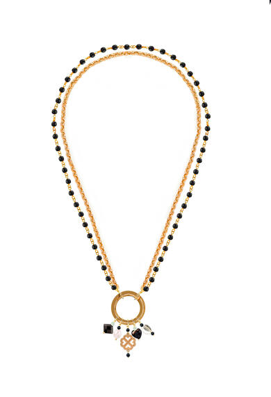 Collana Rosario Quadrifoglio Nero - Lebole Maison