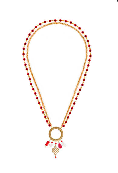Collana Rosario Infinito Rubino - Lebole Maison