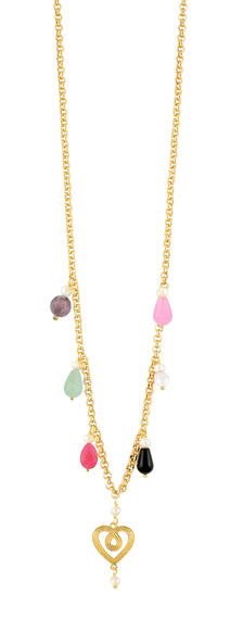 Collana Corta Cuore Sei Pietre - Lebole Maison